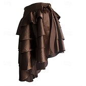 olcso Alsók-Retró Punk és gótika Steampunk Szoknya Gót lány Fodros Jelmez Női Fantasy Steampunk Álarcos mulatság Alkalmi / Napi Felnőttek Szoknya Minden évszak