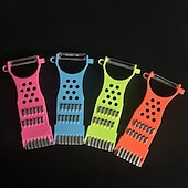 halpa Tapahtuma- ja juhlatarvikkeet-2-pakkaus monitoimista keittiön kuorimaveitseä, vihannesleikkuria ja silppuria perunalle, porkkanalle ja kurkulle, moniteräinen raastin ja leikkuri satunnaisissa väreissä