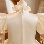 preiswerte Kleider-Retro Vintage Rokoko schick Maxi Cocktailkleid Zubehör Glockenärmel Prinzessin Schleife Retro Ballkleid Spitzkragen Kostüm Mädchen königlich Weihnachten Halloween Karneval Maskerade Hochzeitsfeier