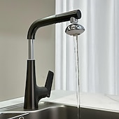 abordables Robinets de cuisine-Robinet de cuisine - Poignée unique à un trou Électroplaqué / Finitions peintes Extractible / Rétractable / Bec Standard Ensemble central Moderne Contemporain Kitchen Taps