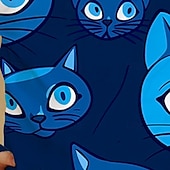 billiga Flickans 3D-djur-Flickor 3D Djur Katt T-shirt Långärmad Vår Höst Mode Grundläggande Barn 4-12 år Rund hals Utomhus Ledigt Dagligen Normal
