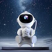 お買い得  クリスマスのあかり-宇宙飛行士の銀河スタープロジェクターナイトライト、Bluetoothリモコン/タイマー付き、360度調節可能な星雲星空ライト、お子様へのプレゼントに最適