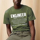 お買い得  メンズグラフィックTシャツ-男性用 レタード グラフィック Tシャツ グラフィックTシャツ コットン 半袖 グラフィック シャツ ブラック ホワイト アーミーグリーン 快適なTシャツ アウトドア ストリート ファッションデザイナーの衣類