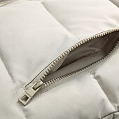 levne Pánská péřová vesta-Pánské Puffer Vesta Kamizelka Vesta Dovolená Denní Rande Módní Na běžné nošení Zima Kapsy Polyester Zahřívací Pohodlné Pevná barva Zip Kapuce Běžný Černá Vodní modrá Tmavě šedá Béžová Vesta