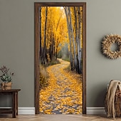 baratos Banners de Garagem e Porta-Tampa da porta Banners externos 森林 Estética Quarto Sala de estar Porta de Entrada Decorações de parede de porta de fundo