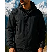cheap Outdoor Jackets-Men&#039;s Softshell Jacket Hiking Jacket Hardshell Jacket Outdoor Waterproof Windproof Hiking Outfits Hiking Clothes Spring Autumn / Fall Jacket Hunting Climbing Running Patchwork Black Ivory Army Green