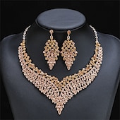 abordables Parures de Bijoux-Parure de bijoux 2 Chrome 1 Collier Boucles d&#039;oreilles Femmes Élégant ancien Mode Le style rétro Classique Parure de Bijoux Pour Mariage Soirée robe demoiselle d honneur