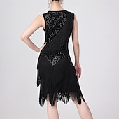 economico Abiti da Pratica-Danza Latina Vestito Nappa Colore puro Giunzione Per donna Performance Allenamento Senza Maniche Alto Poliestere