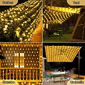 お買い得  クリスマスのあかり-1.5m 3M 6メートル ストリングライト クリスマスストリングライト 96/192/672 LED EL 温白色 クールホワイト マルチカラー LEDネットメッシュストリングライト ハロウィーン ソーラー駆動 ホリデー 24 V