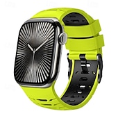 olcso Apple óraszíjak-sportszíj, kompatibilis az Apple Watch 42mm 44mm 45mm 49mm-es szíjával, strapabíró, kétszínű fémkapocsos szilikon szíj, csere csuklópánt az iWatch Ultra 2 sorozathoz, 9, 8, 7, SE, 6, 5, 4, SE-hez