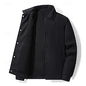 economico Giubbotti e cappotti da uomo-Per uomo Giacca Leggera Giacca in Velluto a Coste Giacca Casual Vacanza Quotidiano Caldo Tasca Primavera Autunno Semplice Moda Classico Bavero Regolare Nero Cachi Verde militare Beige Giacca