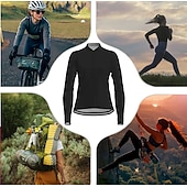 voordelige Damesshirts-Dames Wielrenshirt Grafisch Verloop Lange mouw Fietsen Shirt Kleding Bovenlichaam met 3 achterzakken Zonbescherming UV-bestendig Sneldrogend Reflecterende strips Sport Roze Kleding