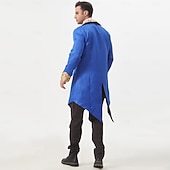 cheap Tops-Medieval Renaissance Steampunk Coat Tailcoat Outerwear Prince Vampire Nobleman Fancy Dress Men&#039;s Halloween Carnival Performance LARP Ren Faire Adults Vest