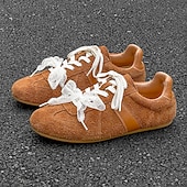 abordables Baskets-Baskets rétro à lacets en daim pour hommes, chaussures décontractées légères pour le style urbain et les tenues de week-end
