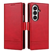 cheap Samsung Cases-Phone Case For Samsung Galaxy Z Fold 7 Z Fold 6 Z Fold 5 Z Fold 4 Back Cover Card Slot Shockproof Retro TPU PU Leather
