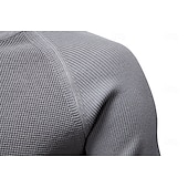 billige Herre Elite Genser og Cardigans-Herre Pullover genser Vaffelstruktur Strikke Crewneck عادي Crew-hals Årgang Kul Skole Feriereise Klær Raglan Ermer Vår Høst Mørk Marineblå Kakifarget S M L