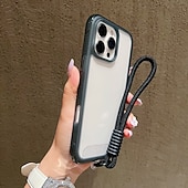 Χαμηλού Κόστους iPhone Θήκες-τηλέφωνο tok Για iPhone 17 Pro Max 17 Air 16 15 14 Pro Max Plus 13 Pro Max Πίσω Κάλυμμα με λουράκι καρπού Ανθεκτική σε πτώσεις Ρετρό Σιλικόνη