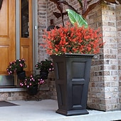 Недорогие Искусственные растения и цветы-8 связок искусственных цветов, искусственные уличные растения, лаванда, пластиковые кустарники и искусственные папоротники, зимостойкие искусственные растения для помещений. &amp;наружные подвесные