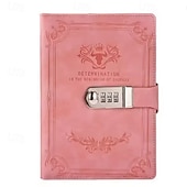 Χαμηλού Κόστους Notebooks &amp; Planners-a5 200 σελίδες ρετρό βιβλίο κωδικών πρόσβασης με κλειδαριά ημερολόγιο παχύρρευστο δημιουργικό χειρόγραφο βιβλίο σημειωματάριο φοιτητή χαρτικά ντοσιέ σημειωματάριου
