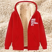 baratos Moletom com capuz de lã-Homens Full Zip Hoodie Moletom com zíper Casaco de lã Moletom de lã Adamascado Preto Vinho Vermelho Azul Com Capuz Tecido Letra Estampas Abstratas Zíper Bolsos Casual Diário Para Noite Poliéster