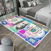 abordables Tapis et carpettes-tapis créatif en forme de dollar, tapis de sol au design monétaire pour la cuisine, la chambre, la table de chevet, l'entrée et la décoration de la maison