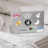 cheap Wall Stickers-Set Of 130 Pcs Funny Saying Stickers Waterproof Vinyl Decals For Laptop Phone Guitar Skateboard Suitcase Scrapbook Journal Notebook Kids Toys Decoration