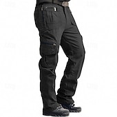cheap Cargo Pants-Men's Cargo Pants Trousers Buttons Multi Pocket Plain Wearable Outdoor Daily Camping &amp; Hiking Fashion Classic Black Yellow