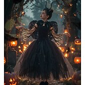 levne Dětské kostýmy-Čerodějnice Zlý předvečer Všech svatých Šaty Fancy kostým Sukénka cosplay Dětské Dívčí předvečer Všech svatých Karneval Výkon Párty Jednoduché Halloweenské kostýmy Oblékněte se
