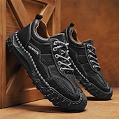 baratos Ténis para Homem-sapatos casuais masculinos marrons com cadarço e sola durável, calçados confortáveis para caminhadas ao ar livre, trabalho e uso diário