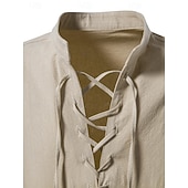 baratos Conjuntos-Medieval Renascentista Século XVII Comprimento Médio Botas Fantasia fantasia Calça Pirata Pirata Guerreiro Viking Com Cordão Cor Sólida Fantasia Homens Viking Pirata Dia Das Bruxas Carnaval