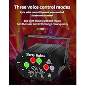 economico luci del proiettore della galassia stella-Luci da palco per feste in discoteca dj - effetto luce laser nordico rgb led illuminazione stroboscopica attivata dal suono con telecomando per interni compleanno halloween karaoke club ktv