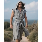 preiswerte Oberteile-Retro Vintage Mittelalterlich Renaissance Weste Tunika Krieger Wikinger Kostüm Herren Vikinger Halloween Karneval Leistung Party LARP Erwachsene Gürtel Ganzjahres