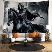 cheap Wall Tapestries-Tapestry Banners Blanket Grim Reaper 3D Dark Punk Gothic Style Party Dorm Shooting Backgrounds Home Decor