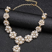 halpa Korusetit-Korusetti 2 Vihreä Helmi Kromi 1 Kaulakoru Korvakorut Naisten Tyylikäs Vintage Muoti Vintage-tyyli Perinteinen Korusetti Käyttötarkoitus Häät Juhla Häävieras