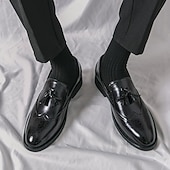 tanie Loafery-zielone, męskie mokasyny z prawdziwej skóry ekologicznej z frędzlami – eleganckie i stylowe obuwie na oficjalne i świąteczne okazje