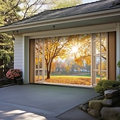 baratos Banners de Garagem e Porta-Tampa da porta da garagem Grande pendurado 森林 Rústico 3D De Festa Exterior Fundos de fotografia Porta de Entrada Decorações de parede de porta de fundo