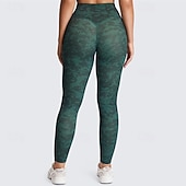 tanie Legginsy i legginsy do jogi-Damskie Legginsy capri Legginsy do jogi Wyszczuplenie brzucha Siłownia Obuwie sportowe Bieganie Doły Drukowanie Biały Granatowy Brązowy Jesień Sport Odzież sportowa Szczupła