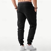 economico Pantaloni della tuta-Per uomo Pantaloni in Pile Pantaloni da tuta Joggers Pantaloni invernali Pantaloni Coulisse Tasca Elastico in vita Semplice Comodità Caldo Sport all&#039;Aperto Quotidiano Moda Casual Nero Giallo