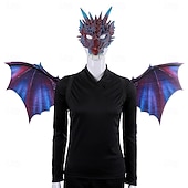 billige Maske-Drage Halloween Vinger Maske fantasi Halvt ansikt Voksne Herre Dame Unisex Halloween Karneval Ytelse Fest Enkle Halloween-kostymer Kle deg opp
