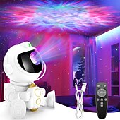 お買い得  クリスマスのあかり-宇宙飛行士の銀河スタープロジェクターナイトライト、Bluetoothリモコン/タイマー付き、360度調節可能な星雲星空ライト、お子様へのプレゼントに最適