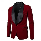 voordelige Herenkostuums uit de jaren 1920-Retro vintage Roaring jaren '20 Jaren 1920 Smoking Pakken en blazers The Great Gatsby Heer Effen Kleur Kostuum Voor heren Carnavalskostuum Kerstmis Carnaval Nieuwjaar Cocktailparty Thema feest