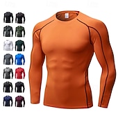 economico T-shirt e Canottiere da Corsa-Per uomo Maglia a compressione Strato di base per l&#039;allenamento T-shirt Fitness Manica Lunga Top Athleisure Autunno Asciugatura Rapida Palestra Pallacanestro Atletico abbigliamento sportivo