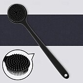 economico Gadget bagno-spazzola da bagno in silicone con manico lungo – spazzola esfoliante per la schiena con setole morbide, adatta a tutti i tipi di pelle, resistente &amp;strumento per la doccia domestica igienico e facile