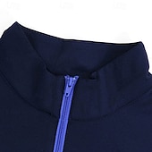 cheap Yoga Tops-Women's Fleece Workout Shirt Yoga Top Stand Collar Warm Quarter Zipper Long Sleeve Sports Solid Color Top For Gym Athletic Sports Activewear