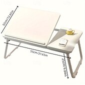 abordables Piscinas para niños-Mesa de estudio plegable ajustable de cinco velocidades con portavasos y tira antideslizante.