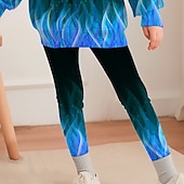 halpa Tytön 3D-näkö ja loisto-Tyttöjen 3D Kuvitettu Urheiluasu Verryttelypuvut Huppari &amp; leggingsetti Pitkähihainen Kevät Syksy Päivittäin Vapaa-aika Sukkahousut Lapset 4-12 vuotta Tiukka pyöreä kaula-aukko ulko- Loma Urheilu
