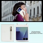 billiga Skal och fodral till Samsung-telefon fodral Till Samsung Galaxy Z Flip 7 Z Flip 6 Z Flip 5 Z Flip 4 Skal med snodd Stöd Kortplats Kontor / företag TPU PU läder