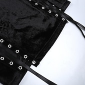 abordables Vestidos-Gótico Maxi Vestidos Sin Mangas Bruja Vampiros Acordonado Terciopelo correa de espagueti Cruz Disfraz Mujer Fantasía Víspera de Todos los Santos Carnaval Rendimiento Fiesta Adultos Vestido