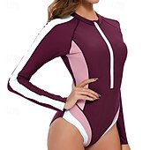 levne Rash guardy One Piece-Dámské Ochrana proti vyrážce Plavky Slátanina Zapni UV ochrana proti slunci UPF50+ Dlouhý rukáv Plavky Surfování Plavání Léto