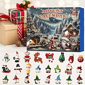 お買い得  アドベントカレンダー-クリスマス ドワーフ ノーム 到着カレンダー 2025 3D ドワーフ クリスマス カウントダウン カレンダー デコレーション 24 体のドワーフ人形付き 女性 大人 子供へのクリスマス ノーム ギフト